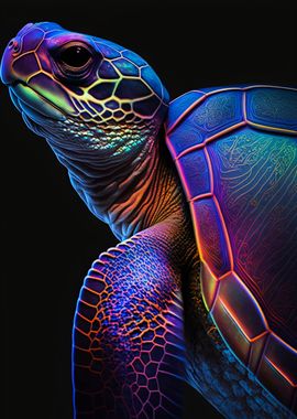 neon turtle