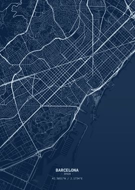 Barcelona Blueprint Map