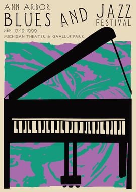 Retro Jazz Festival Print