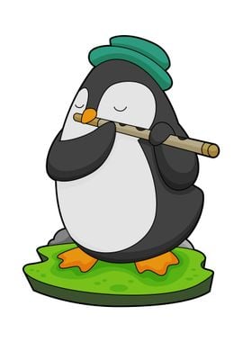 Penguin Musician Flute