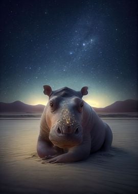 Hippo under the Stars