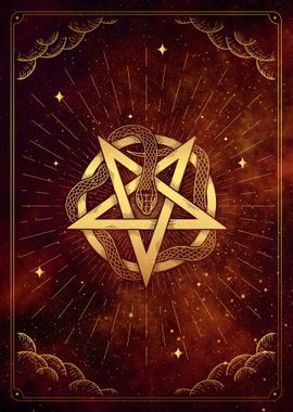 Tarot the snake pentagram