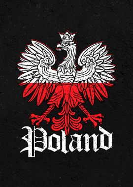 Polska Flag Polish Eagle' Poster, picture, metal print, paint by