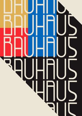 Typographic Bauhaus Poster