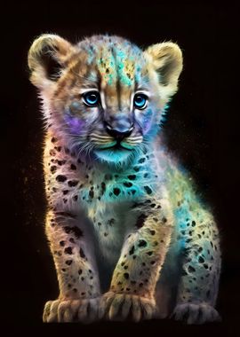 Cute Galaxy Baby Leopard