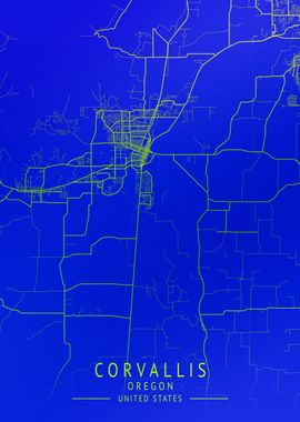 Corvallis Oregon City Map