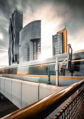 Vienna Skyline and Train