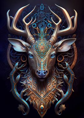 Mystical Cosmic Deer