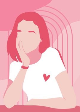 Pink Minimalist Girl