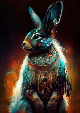 Colorful Rabbit Animals