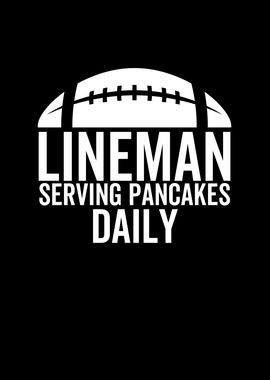 Lineman Serving Pancakes