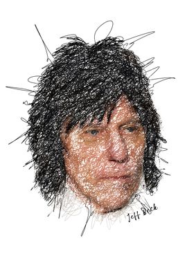 Jeff Beck Scribble art