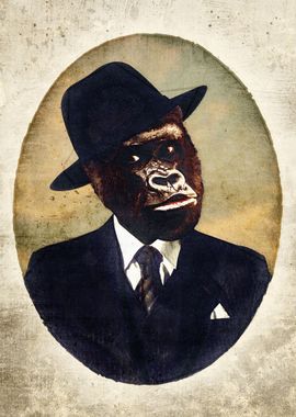 Portrait of  mafia gorilla