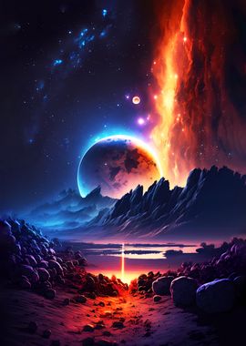 Edge Of Galaxy Landscape