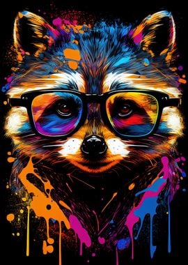 Colorful Raccoon Animals