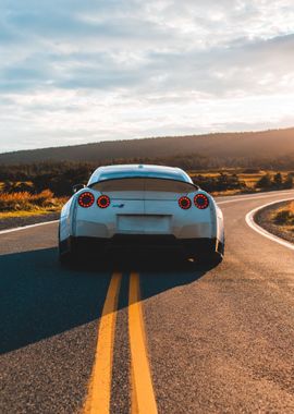 White Nissan GTR Alpha