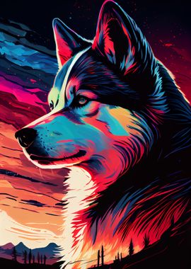 Husky Colorful