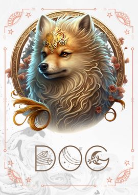 Chinese Zodiac Dog Poster picture metal print paint by Stefan