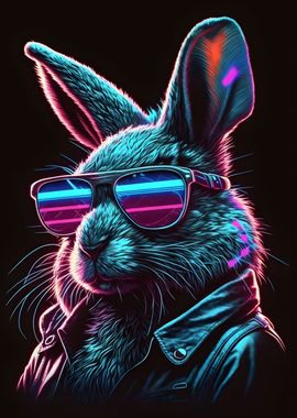 Rabbit with sunglasses