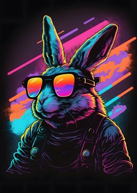 Rabbit with sunglasses