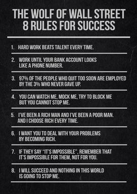 8 rules for success