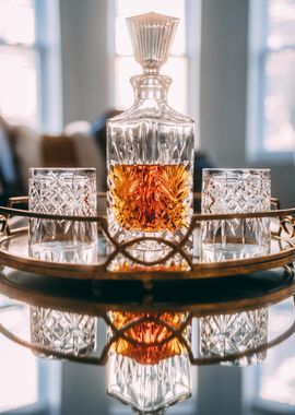 Cystal Decanter and Scotch