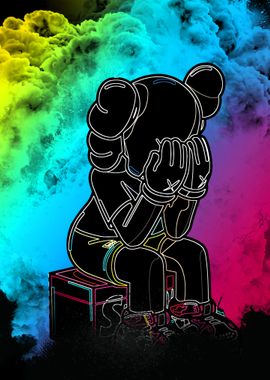 Hypebeast Kaws' Poster, picture, metal print, paint by