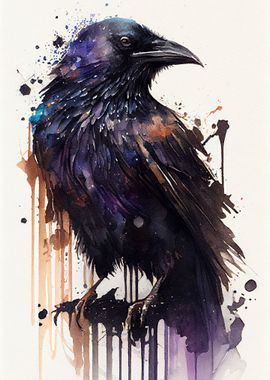 Raven Watercolor