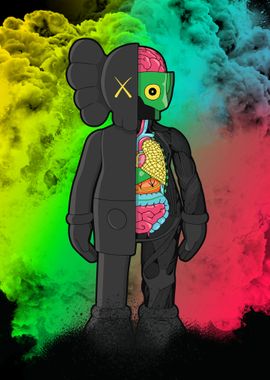 Hypebeast Kaws ' Poster, picture, metal print, paint by