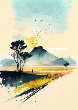 Watercolor Naturescape 