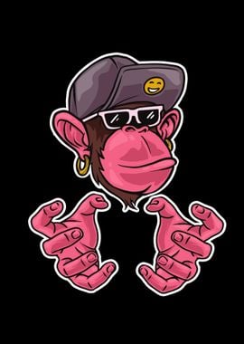 Cartoon hype monkey