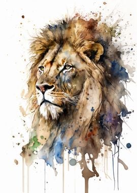 Lion Watercolor