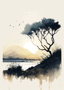 Watercolor Naturescape 