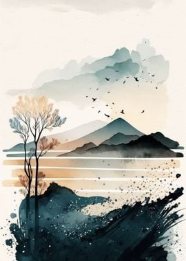 Watercolor Naturescape 