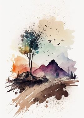 Watercolor Naturescape 