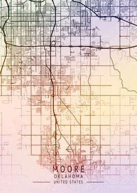 Moore USA City Map