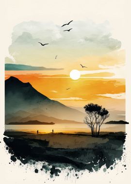 Watercolor Naturescape 