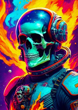 skull in space