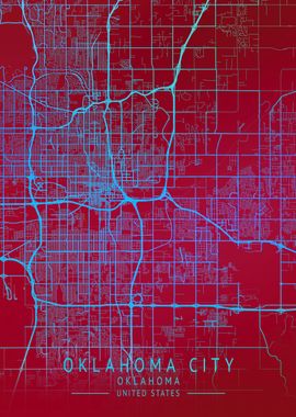 Oklahoma USA City Map