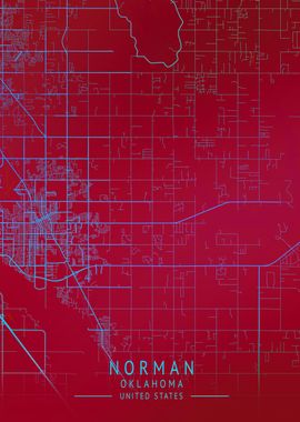 Norman USA City Map