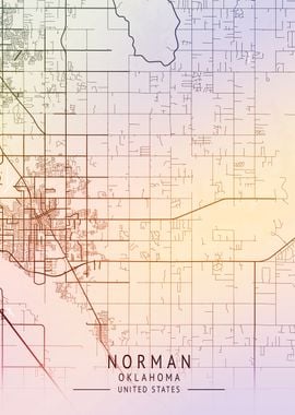 Norman USA City Map