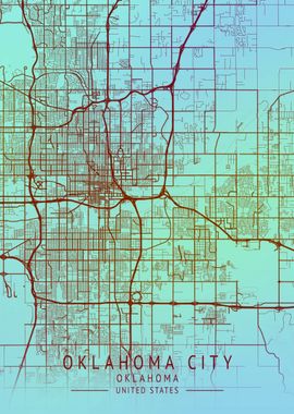 Oklahoma USA City Map