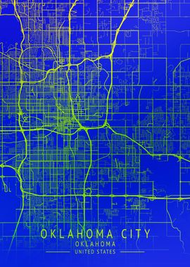 Oklahoma USA City Map