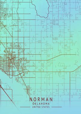 Norman USA City Map