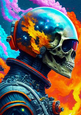 skull in space