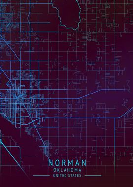 Norman USA City Map