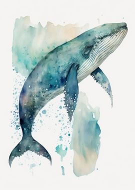 Whale Watercolor