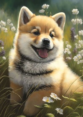 portrait of cute puppy