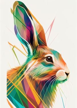 Colorful Rabbit Animals