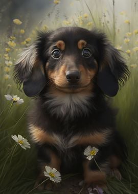 portrait of cute puppy